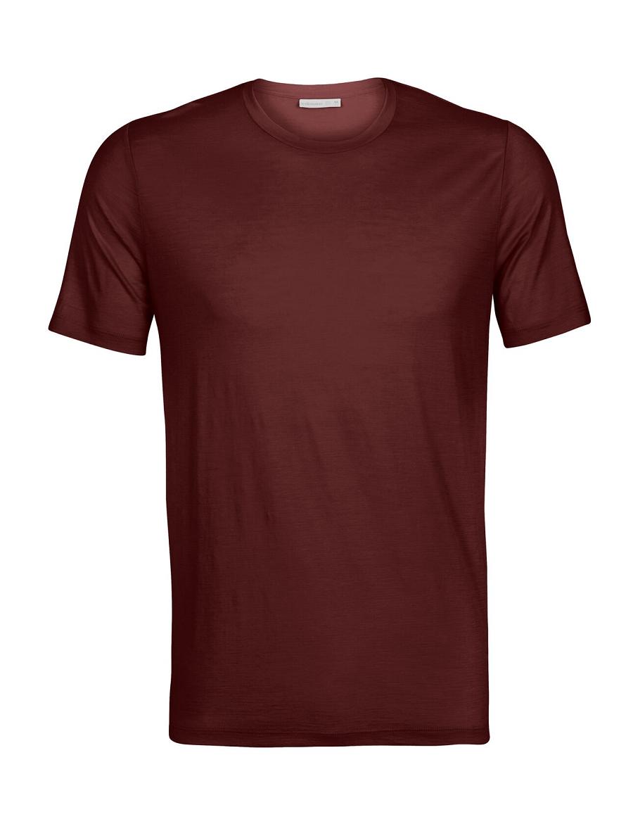 Espresso Men's Icebreaker Merino Tech Lite II Short Sleeve Tee T Shirts | USA 1163VRWD